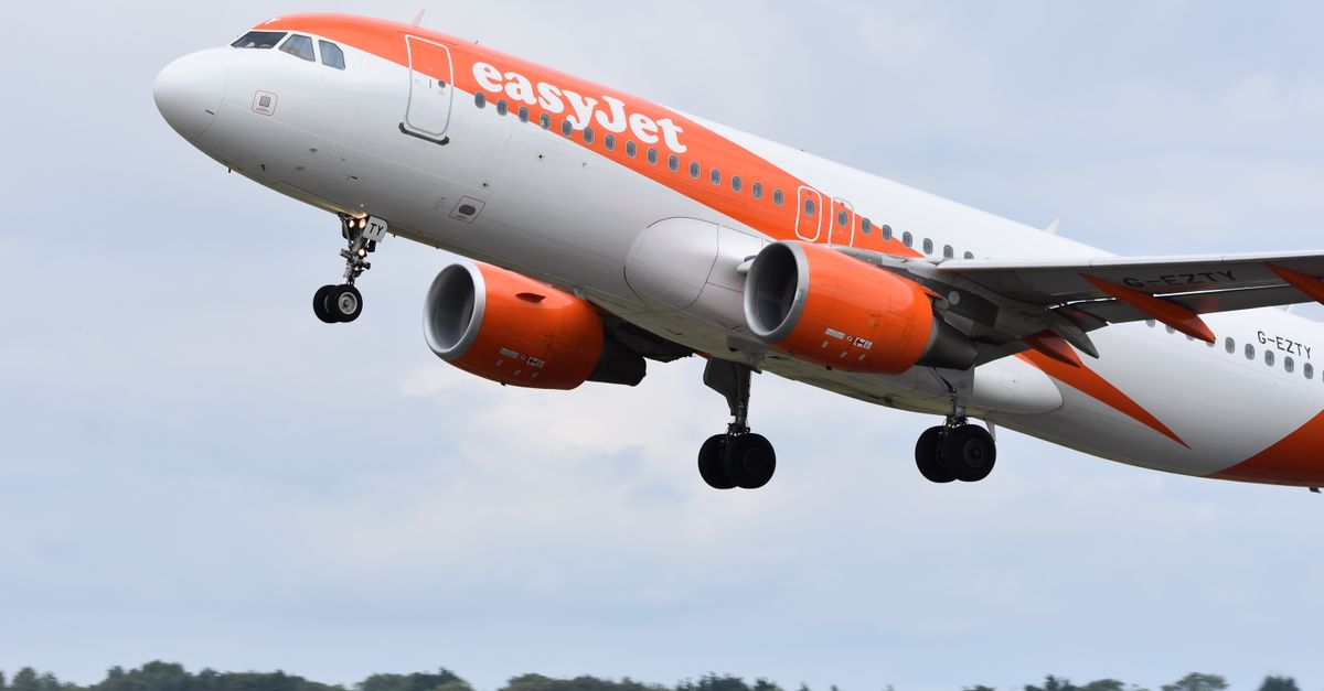 EasyJet aircraft taking off from Bristol. Captures the action and aviation excitement.